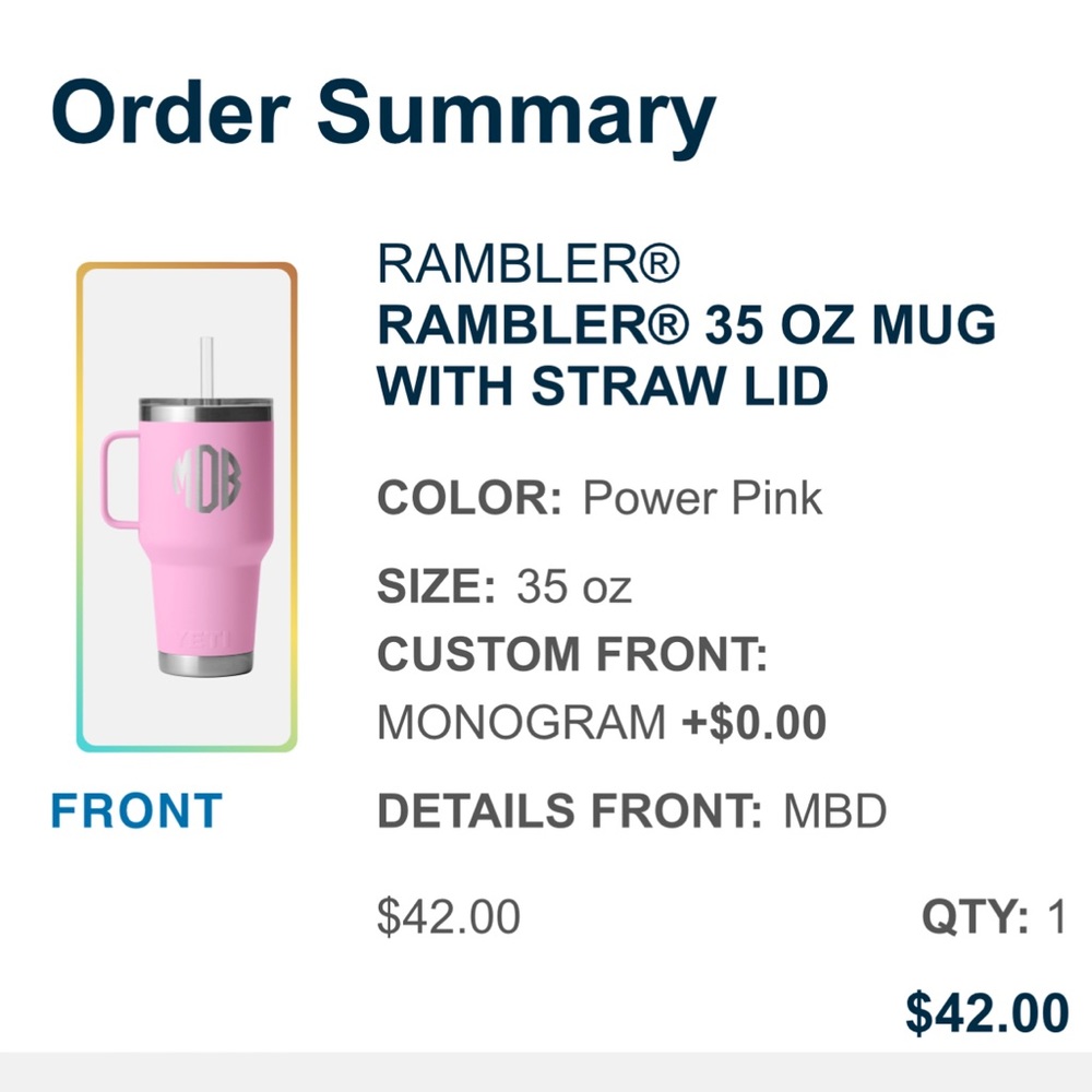 Yeti Power Pink 35oz